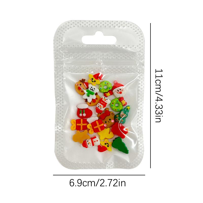 

20 шт. смешанных 3D мультфильм смоляные рождественские серии подвески для ногтей милый снеговик Санта-Клаус подарок фестиваль нейл-арт украшения onesize