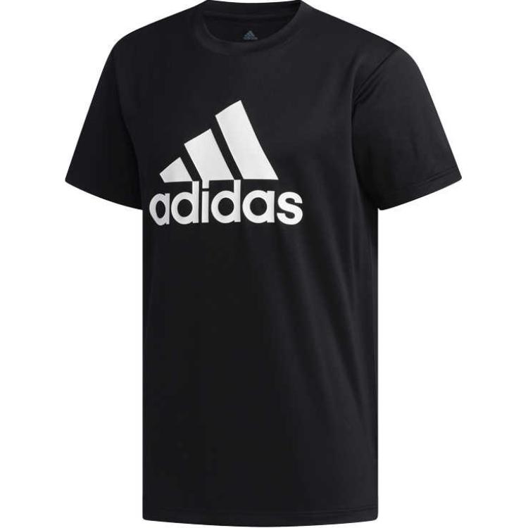 

Adidas T Shirts Men s Black Crew Neck Moderate Straight Fit FJ6230 175/92A/S