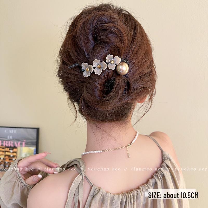 Francouzská retro perlová twist sponka do vlasů—Elegantní jednoslovný styl pro ženy
