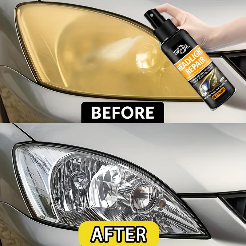 Ceramic Headlight Repair Spray, High-end Car Headlight Repair Tool - Removes Yellowing and Oxidation, Restores Clarity, and Prov