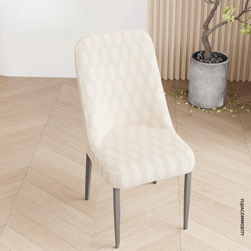 

Изогнутый чехол для стула Высокая эластичность Интегрированная спинка Полное покрытие Чехол для стула Нескользящий Износостойкий Защитник для обеденного стула 1 pc абрикосовый