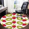 1pc Kiwi Strawberry Office Round Area Rug, Indoor Mat Suitable For Office, Under Office Chairs Bedroom Living Room Home Decor, Room Deco