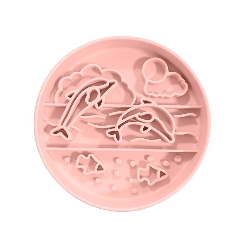 Silicone Lick Mat Slow Feeder Bowl Round Dog Licking Plate Non-Slip Slow Eating Pad For Dogs Puppies Home Mealtime Treat Gift