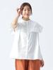 Beams Heart Band Frill FREE Women's S/S Shirt, Collar, Blouse, OFF_WHT