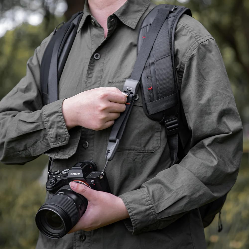 PGYTECH Backpack Camera Strap with Quick Attachment and Strap Adjuster, Hands-Free Detachment, Heavy-Duty, High-Strength