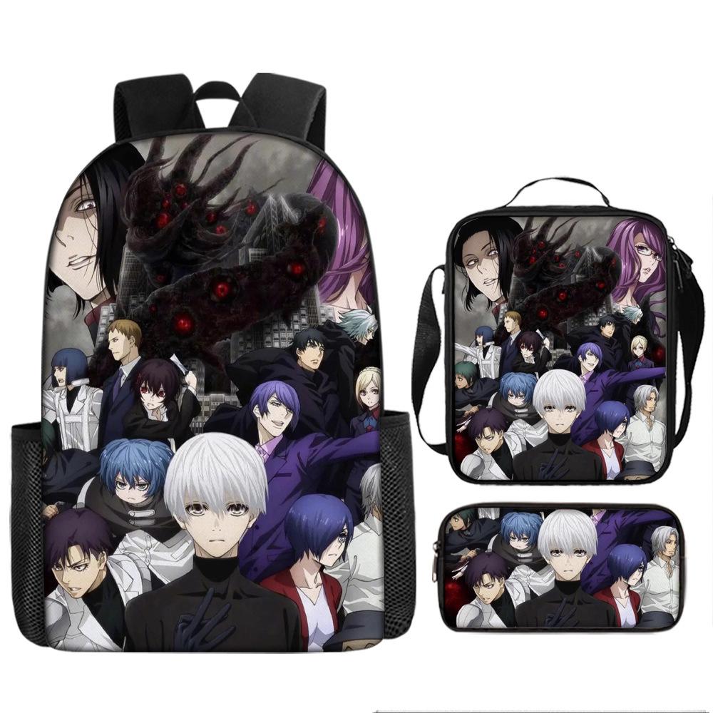 Anime Peripheral Backpack Tokyo Ghoul Food Backpack Kimuken School Bag Computer Bag Tokyo Ghoul Backpack