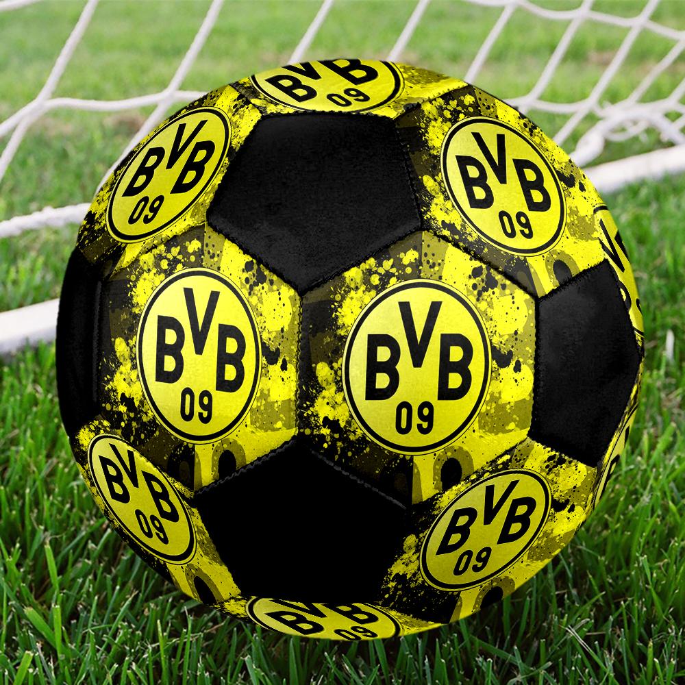 SIZE 5 Borussia Dortmund Soccer Ball Colorful All Ages Machine Stitched PVC Competition Ready Durable High-Bounce