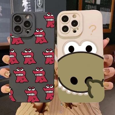 Cute Funny Cartoon Baby Crocodile Phone Case  For iPhone 16 11 12 13 14 15 Pro Max XS XR 7 8 Plus SE 2020 Silicone Soft Cover
