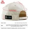 XL 62 Cap Big Head Hat Without Visor Docker Brimless Hats Vintage Beanie Hat  for Men Women