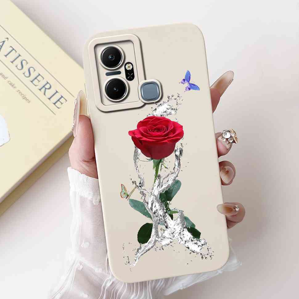 For Infinix Smart 6 Plus X6823C Case Luxury Floral Fashion Soft Silicone Cover For Infinix Smart 6Plus X6823 6.6" Phone Case