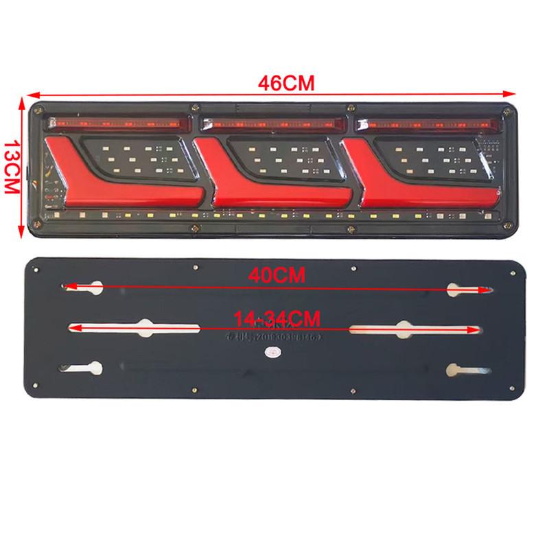2PCS Truck Taillights Waterproof/hit Car Truck Rear Taillight Warning Lights Flow Signal Steering Brake Reversing Fog Lamp