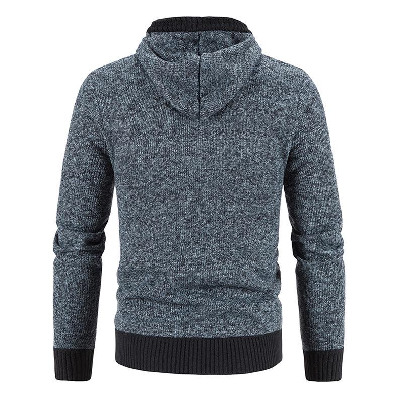 Men's Trendy Autumn/Winter Hooded Wool Cardigan Sweater