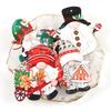 (12 Pcs/pack)Christmas Wooden Faceless Person Pendant Wooden Hanging Tag Painted Chip Children's Cartoon Holiday Decoration