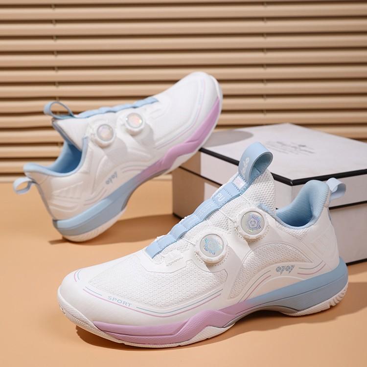 New Table Tennis Shoes Rotating Buckle Badminton Shoes Men's and Women's Outdoor Sports Running Shoes Tennis Training Shoes Carbon Sole