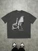 2026 Summer New Style Unisexs Pure Cotton Tshirt with Simple Gesture Print Street Casual Fashion Comfortable and Soft