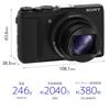SONY HX60V Digitale Cyber-shot Kamera mit 30-fachem optischem Zoom, 21,1 Megapixel, DSC-HX60V