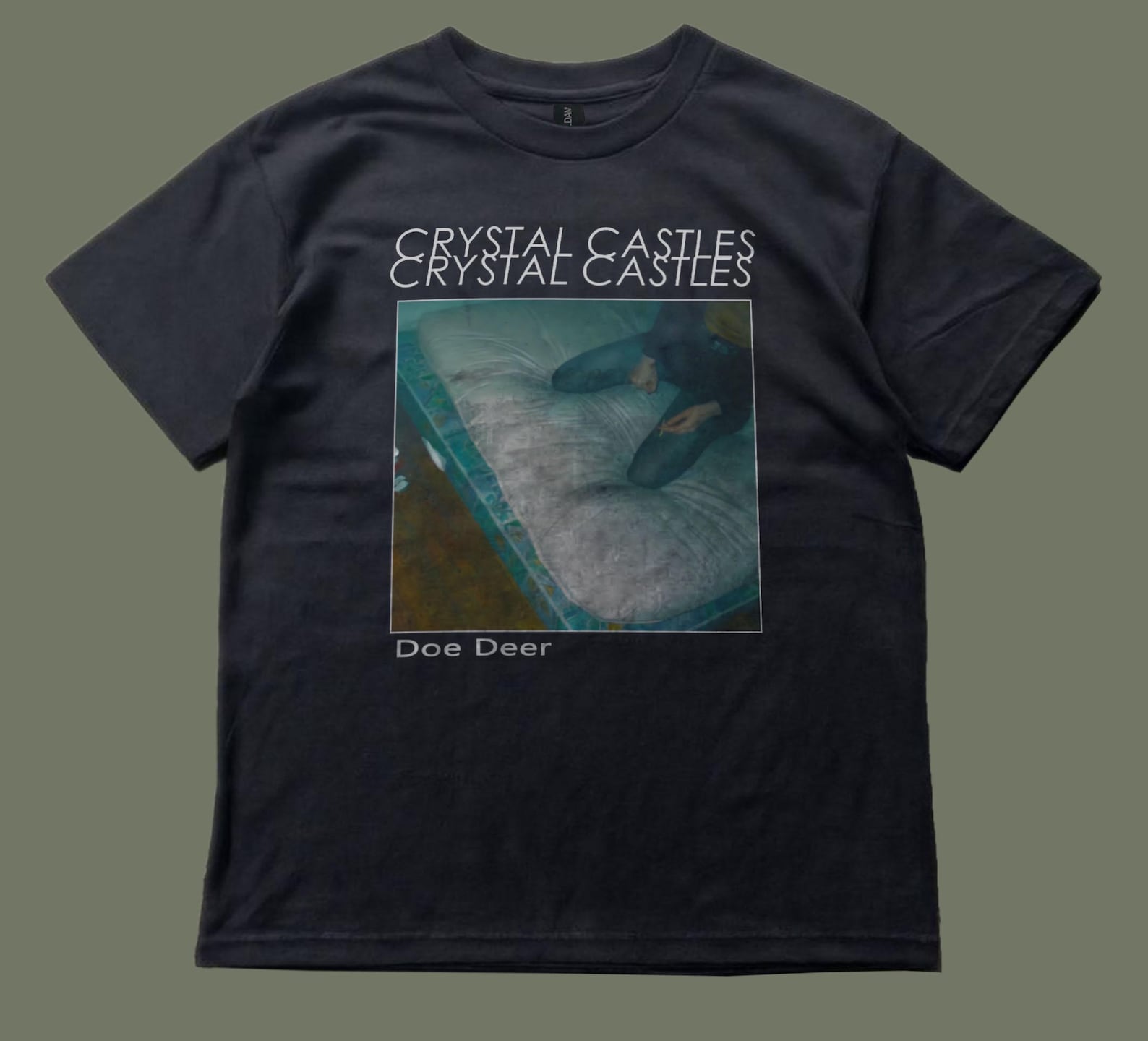 Crystal Castles Black Tee,unisex,graphic tee L