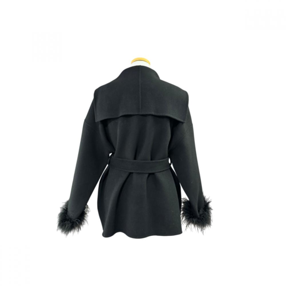 La Vita Junko Ostrich Fur Half Coat Lqwco031