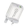 2 Ports Charger QC3.0 USB A Type C 20W PD Charging Adapter EU USA UK AUS Plug Power Supply Dock for iPhone Samung Phone Tablet