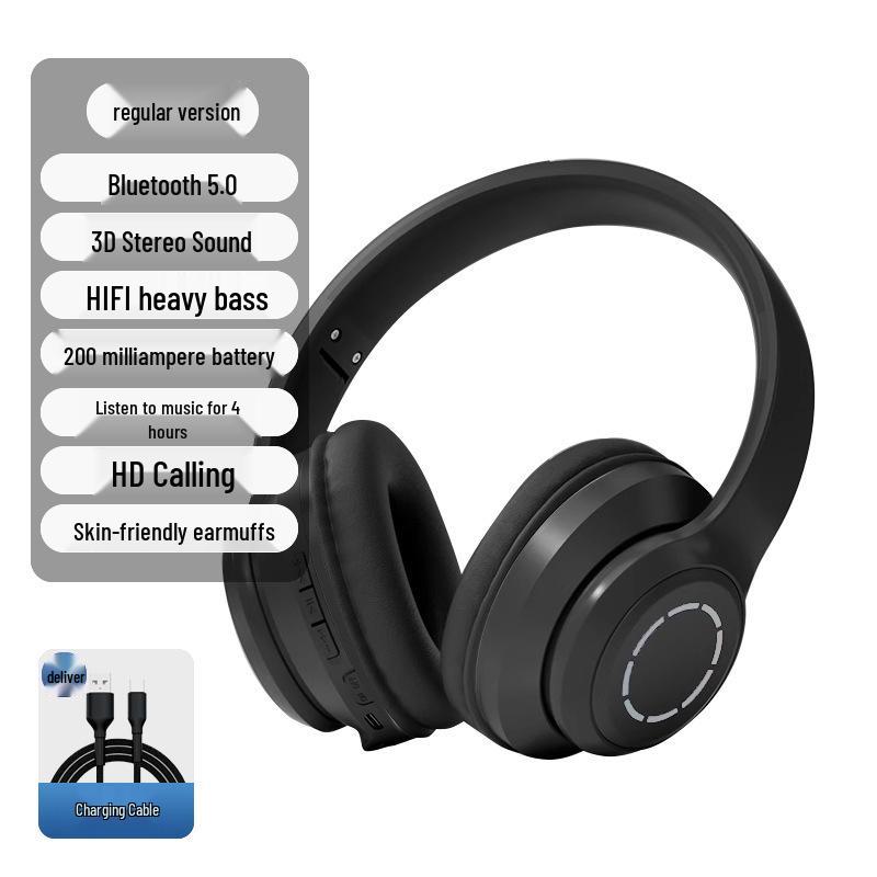 2025 Bluetooth Over-Ear Headphones for Female Students: Stylish Wireless Earmuff Headset