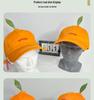 Unisex Designer Orange Duckbill Cap with Cute Letter Embroidery - Stylish Sun Hat for a Slimmer Look