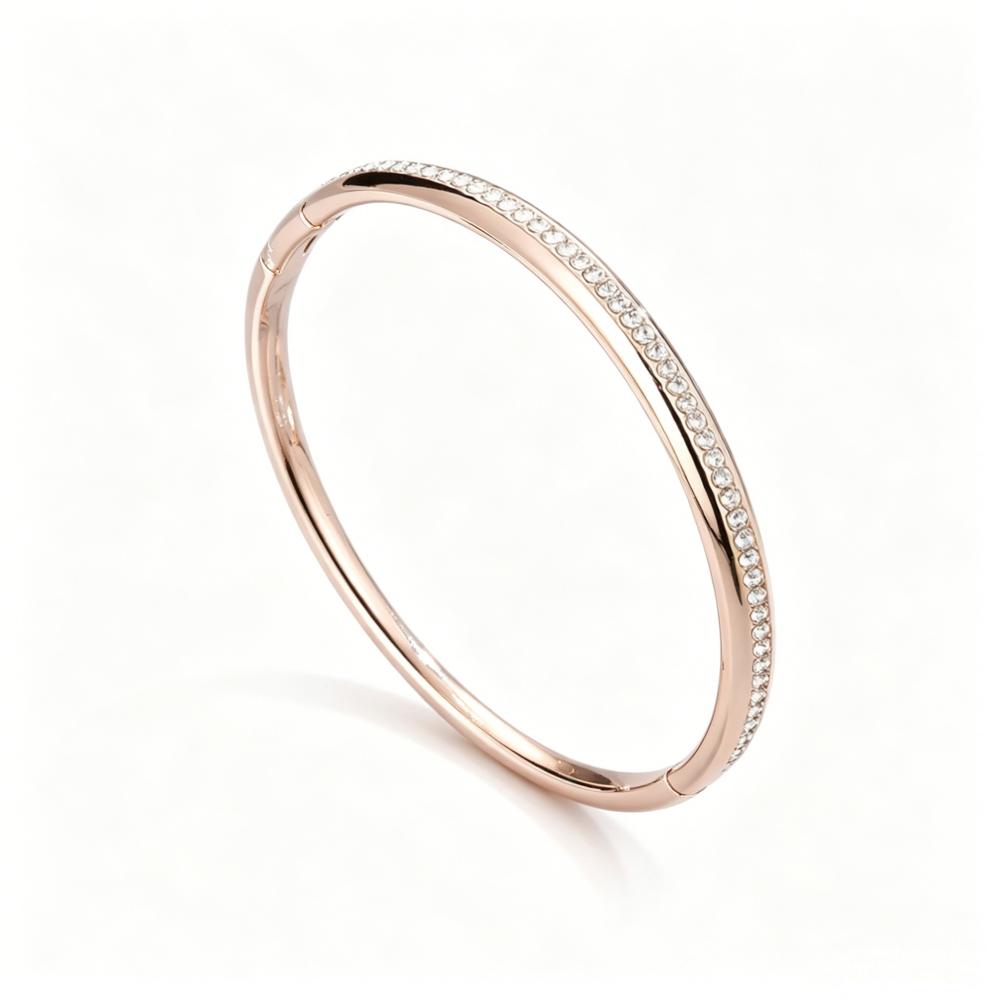 Alloy Bracelets Woman Bangle Zircon for Woman Golden Love Crystal Wedding Feminina Luxury Jewellery Gifts