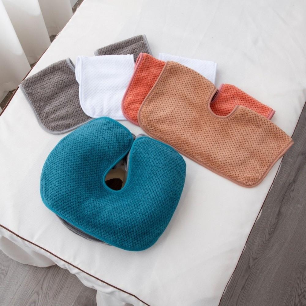 Thickened Facial Pillow Covers U-Shaped Headrest Cushion Head Pad Towels for Beauty SPA