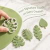 4PCS Leaf Fondant Cutters Raised Edges Cutting Mold Durable Leaf Cutters  Cookie Making