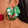 Christmas Tree Bow Colorful Garland Earrings Personalized Bell Christmas Series Earrings Women