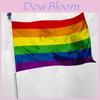 Živá duhová vlajka LGBT 1,5 m x 0,9 m Ideální pro festivaly a průvody s kovovými kroužky
