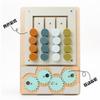 Montessori Rotating Gear Maze: Four-Color Shape & Color Enlightenment Wooden Toy for Children