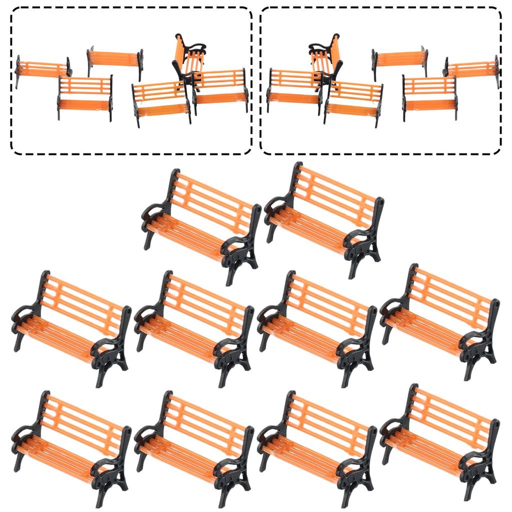 0.79*0.55*0.35inch/2*1.4*0.9cm Model Park Bench 10Pcs 1:87 Brand New