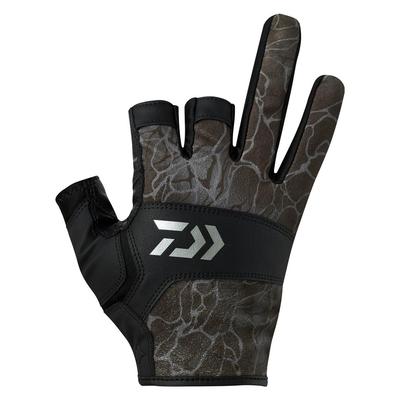 Luvas Daiwa Game Tide XL, Corte de 3 Peças, 25DG-8025, Preto,