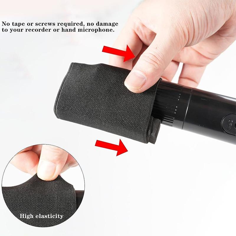 Universal Hand Microphone Elastic Sleeve For Tx650/660 Creative Elastic Durable Recorders Sleeve Black Microphone Accessory