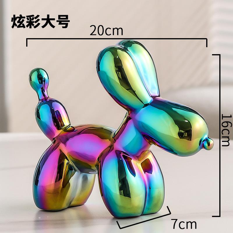 European Ceramic Gold-plated Balloon Dog Decoration Home Decoration Living Room Decoration Creative Animal Desktop Decoration