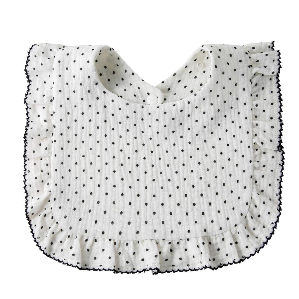 Baby Bibs Organic Cotton Muslin Scarf Burp Cloths Ruffle Floral Gauze Water Absorb Bandana for Newborn Accessories Feeding Kids