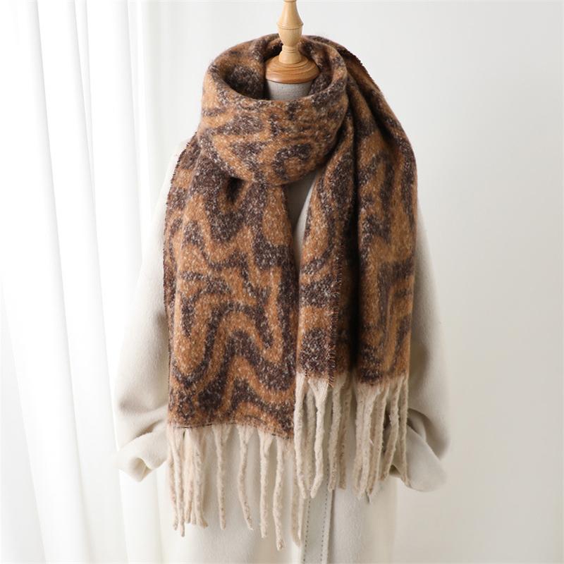 42*220Cm High Quality Winter Women Warm Scarf Imitation Cashmere Thicken Shawl Outdoor Travel Pashmina Neckerchief Foulard