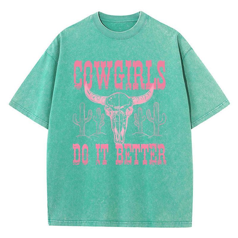 

Принт Cowgirls Do It Better Женские футболки Уличный хип-хоп С коротким рукавом Летняя мягкая футболка Свободная дышащая футболка оверсайз 4XL