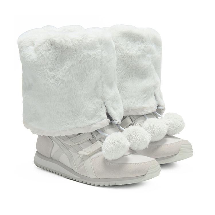 ONITSUKA TIGER Winter Heaven Vielseitige Persönlichkeit Warme High-Top Freizeitschuhe Damen Sneaker Weiß 1182A676-100