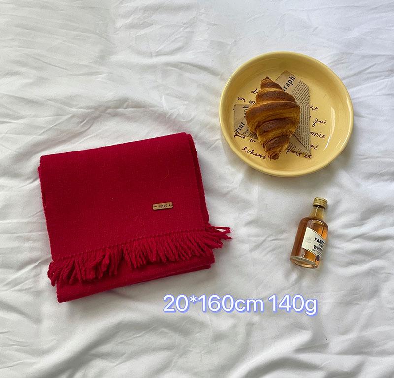 New Atmosphere Red Scarf Collection Imitation Cashmere Shawl Christmas Winter High-end Gift Soft Waxy Scarf