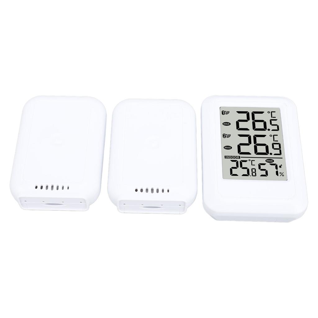 Indoor Outdoor Thermometer Time Display Alarm Calendar Function Digital Wireless Thermometer for Home Factory Office