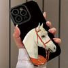White Dragon Horse Pattern Phone Case Suitable for iPhone 17 16 15 14 13 12 11 Pro/Max/Plus Anti Drop and Shockproof Back Cover