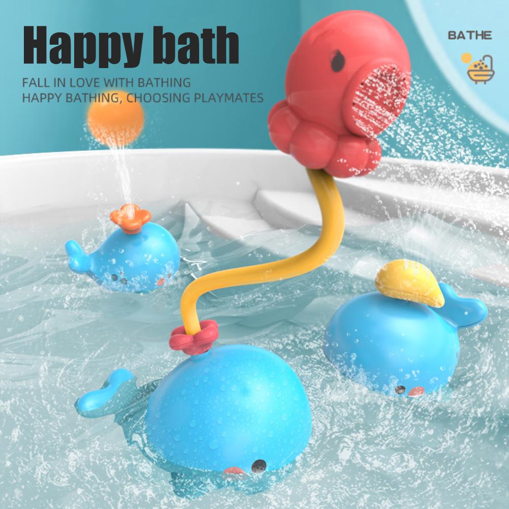 Baby Bath Toy Spray Whale Electric Infant Water Pump Swimming Pool Bathtub Toy Set for Newborn Babies Children