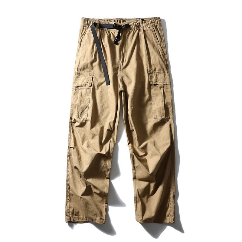 American Functional Cotton Overalls Men's Spring and Autumn Loose Wide Leg Multi-Pocket Pants Export Men's Pants Casual Pants