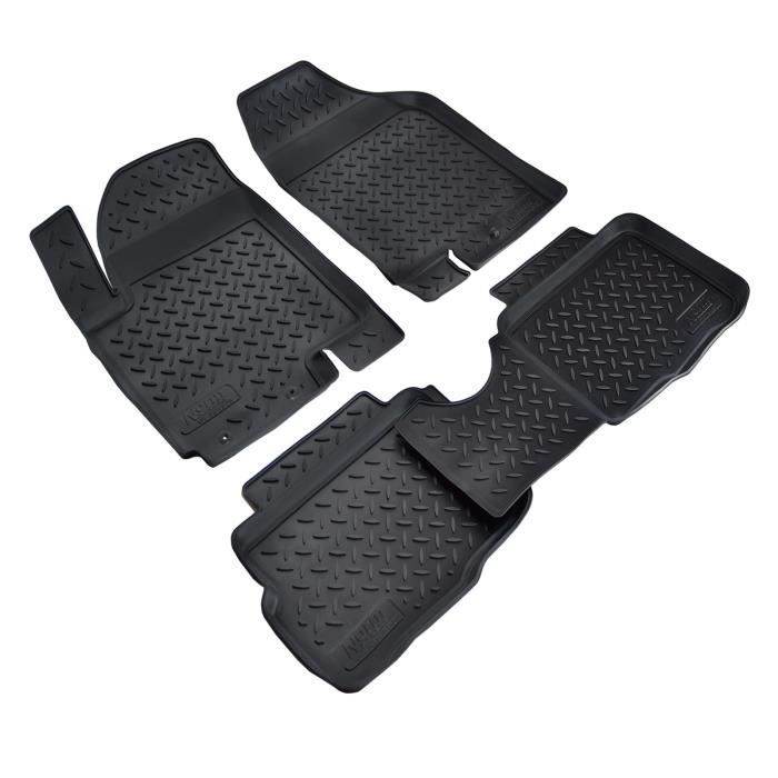 Tapis De Sol En Caoutchouc TPE - NORM Liners - Kia Soul 2008-2014 - Antidérapant - Résistant - Facile à nettoyer