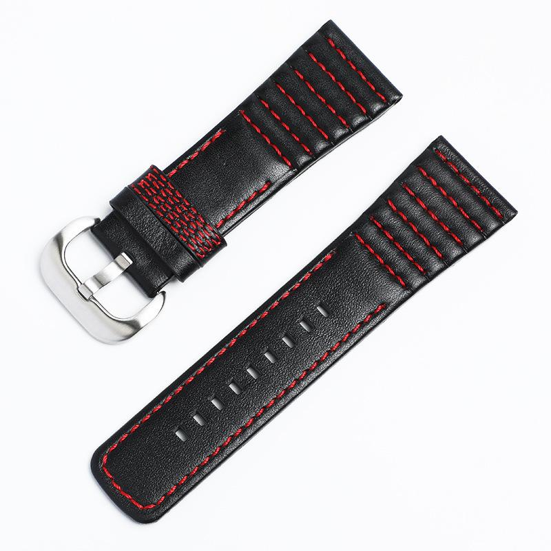 Seven Friday, Correa de Cuero Genuino Adecuada para 28 mm, Piel de Vaca de Primera Capa de Alto Valor, Pulsera Suave y Transpirable, Producto Nuevo.