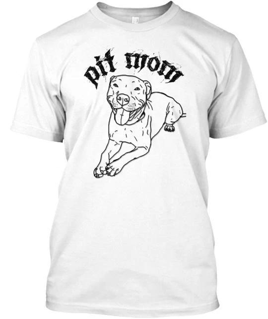 

Pit Mom Animal Lover Pitbull T shirt Made in the USA Size S to 5XL M