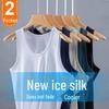 Men's Ice Silk Mesh Sleeveless Vest - Sweat-Absorbent, Loose Fit Fitness Shirt