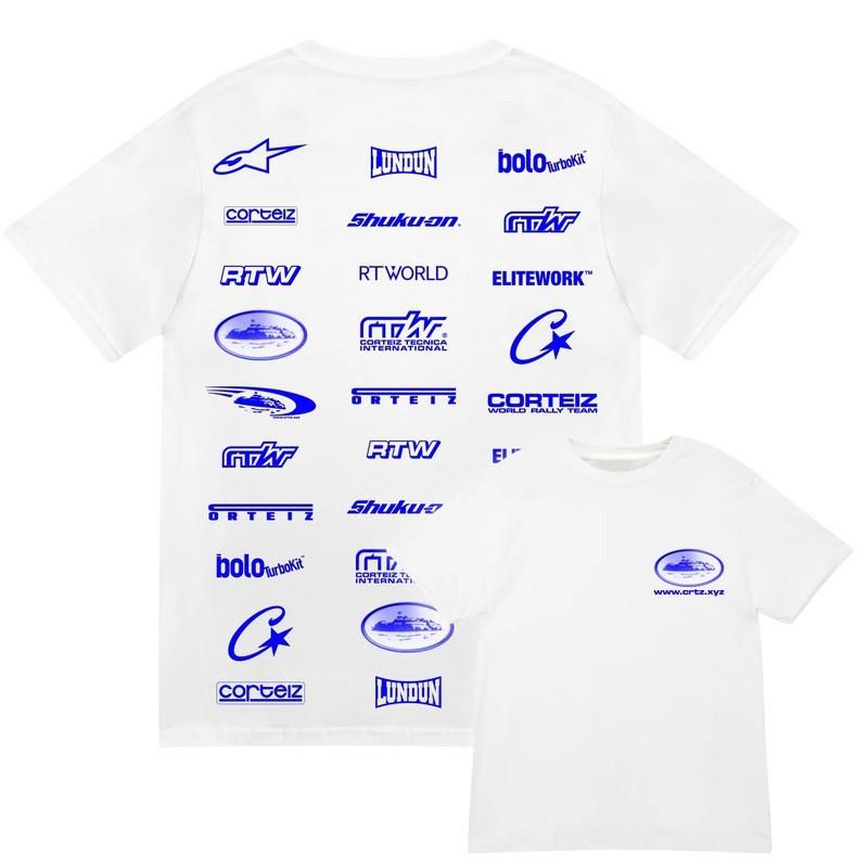 Devils Island Letter Print T-Shirt Men Women Loose Fit Casual Streetwear Short Sleeve Tee