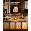Kabellose Touch-Tischlampe, Klassische Edition Wiederaufladbare Kleine Schreibtischlampe | 3 Farben Dimmbar Goldene Kristalllampe für Schlafzimmer, Restaurant, Küche & Zuhause
